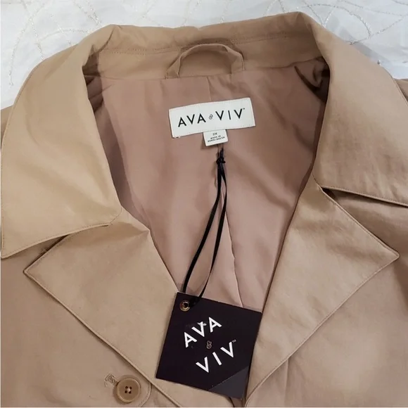 Ava & Viv Classic Beige Coat - Picture 5 of 11